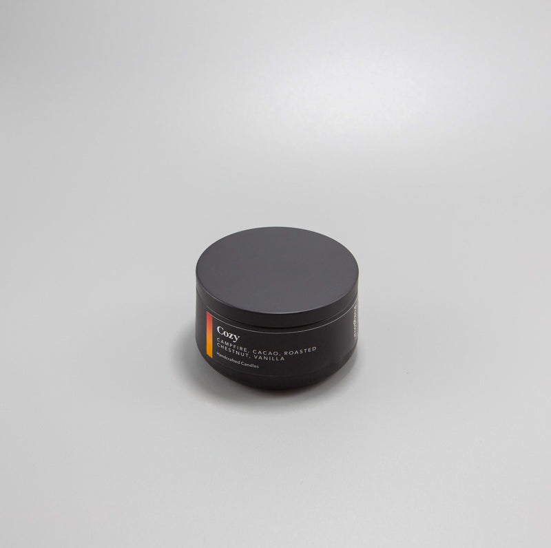 Cozy / Campfire + Cacao + Roasted Chestnut + Vanilla Metal Tin (Large)