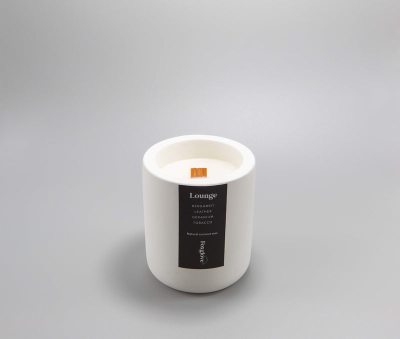 Lounge / Bergamot + Geranium + Leather + Tobacco Concrete Candle