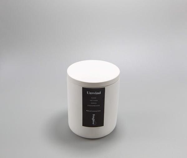 Unwind / Sage + Vetiver + Orris + Cedarwood Concrete Candle