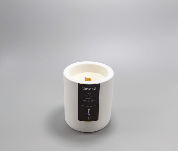 Unwind / Sage + Vetiver + Orris + Cedarwood Concrete Candle