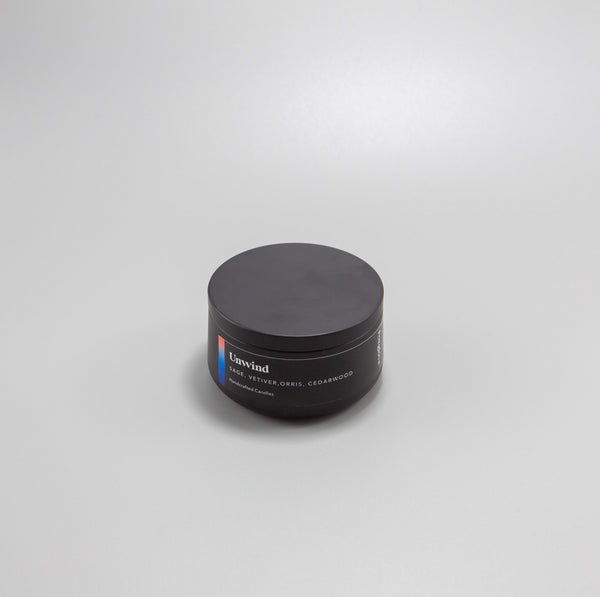 Unwind / Sage + Vetiver + Orris + Cedarwood Metal Tin (Large)