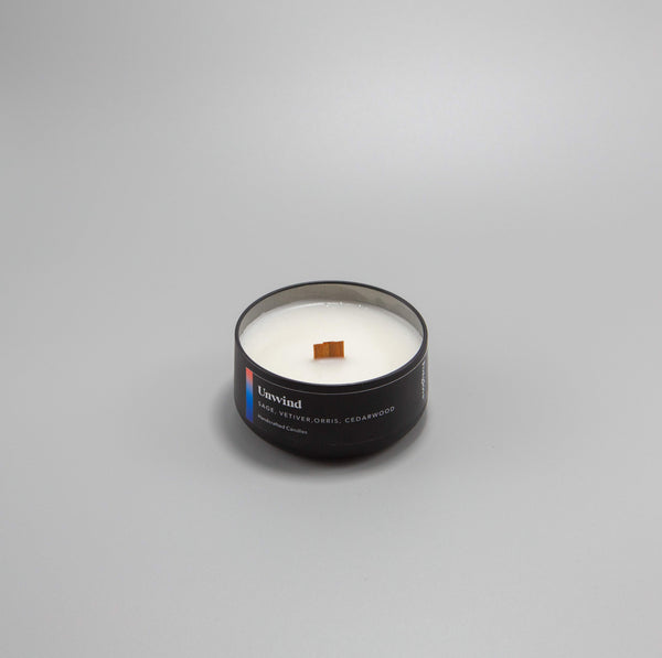 Unwind / Sage + Vetiver + Orris + Cedarwood Metal Tin (Large)